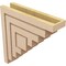 Ekena Millwork 4"W x 16"D x 16"H Thin Landon Rough Cedar Woodgrain TimberThane Corbel, Primed Tan CORUR04X16X16LANRCPR - alternate 6